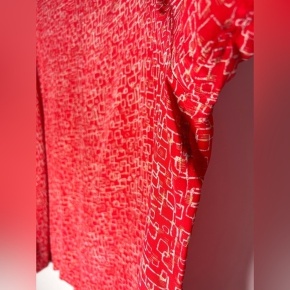 August Silk Women's Abstract Printed Boxy Blouse Top - 100% Silk - Size 3XL - Picture 6 of 7